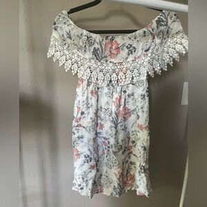 Abercrombie and Fitch Off the Shoulder Floral Mini Dress